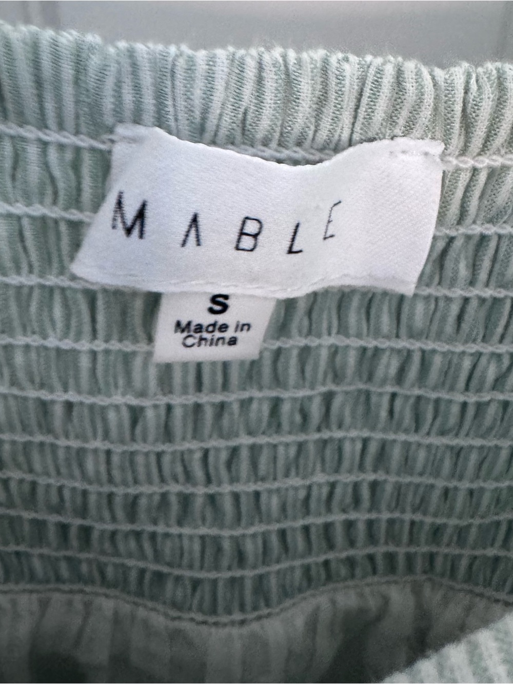 Mable Puff Sleeve Square Neck Midi Dress in Sage Green stripe small - Picture 5 of 7